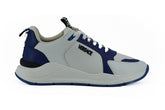 Tênis Versace Elegante em Couro Azul e Branco